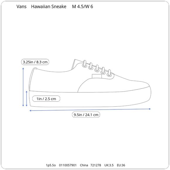 Vans Colorful Hawaiian Floral Old Skool Low Top Sneakers Men's 4.5 Women's 6 - Picture 10 of 10